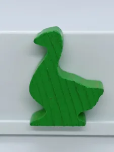 Article Oie en bois _ env 4 cm _ vert - JEU DE L'OIE
