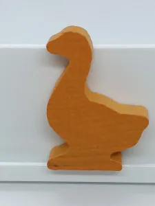 Article Oie en bois _ env 4 cm _ orange - JEU DE L'OIE