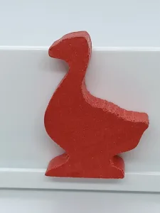 Article Oie en bois _ env 4 cm _ rouge - JEU DE L'OIE