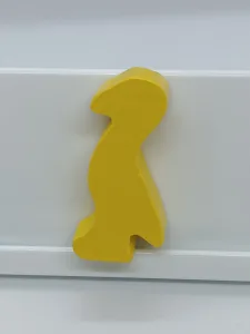 Article Oie en bois - hauteur 3,5 cm -  jaune - JEU DE L'OIE