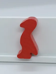 Article Oie en bois _ env 3,5 cm _ rouge - JEU DE L'OIE