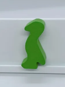 Article Oie en bois _ env 3,5 cm _ vert - JEU DE L'OIE