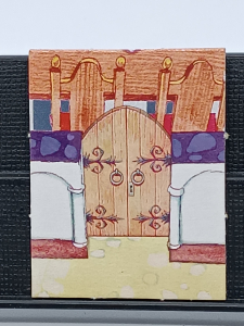 Article Porte de la grande salle - vue de face - QUI L'A VU ?