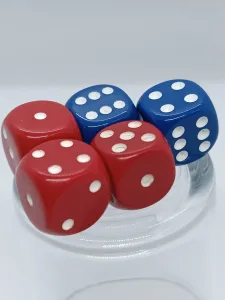 Article Lot de dés (3 rouges + 2 bleus) - RISK - La conquête du monde