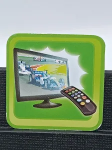 Article Grande carte "TV" - REVEILLE PAS PAPA VERSION PETITES CARTES